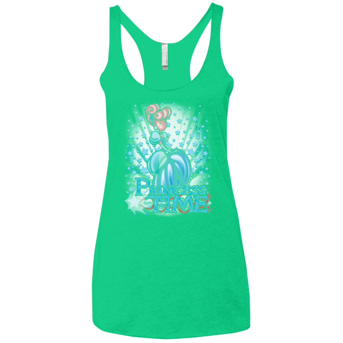 T-Shirts Envy / X-Small Princess Time Cinderella Women's Triblend Racerback Tank