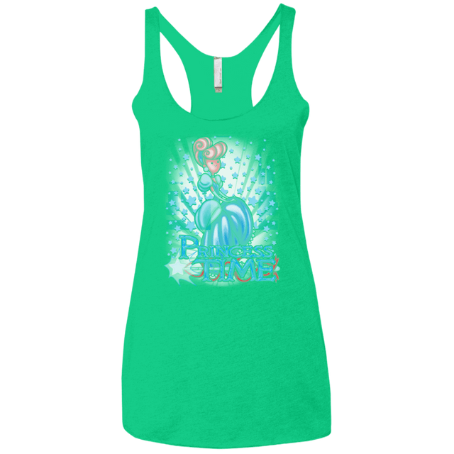 T-Shirts Envy / X-Small Princess Time Cinderella Women's Triblend Racerback Tank