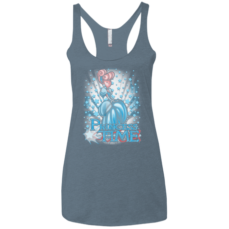 T-Shirts Indigo / X-Small Princess Time Cinderella Women's Triblend Racerback Tank