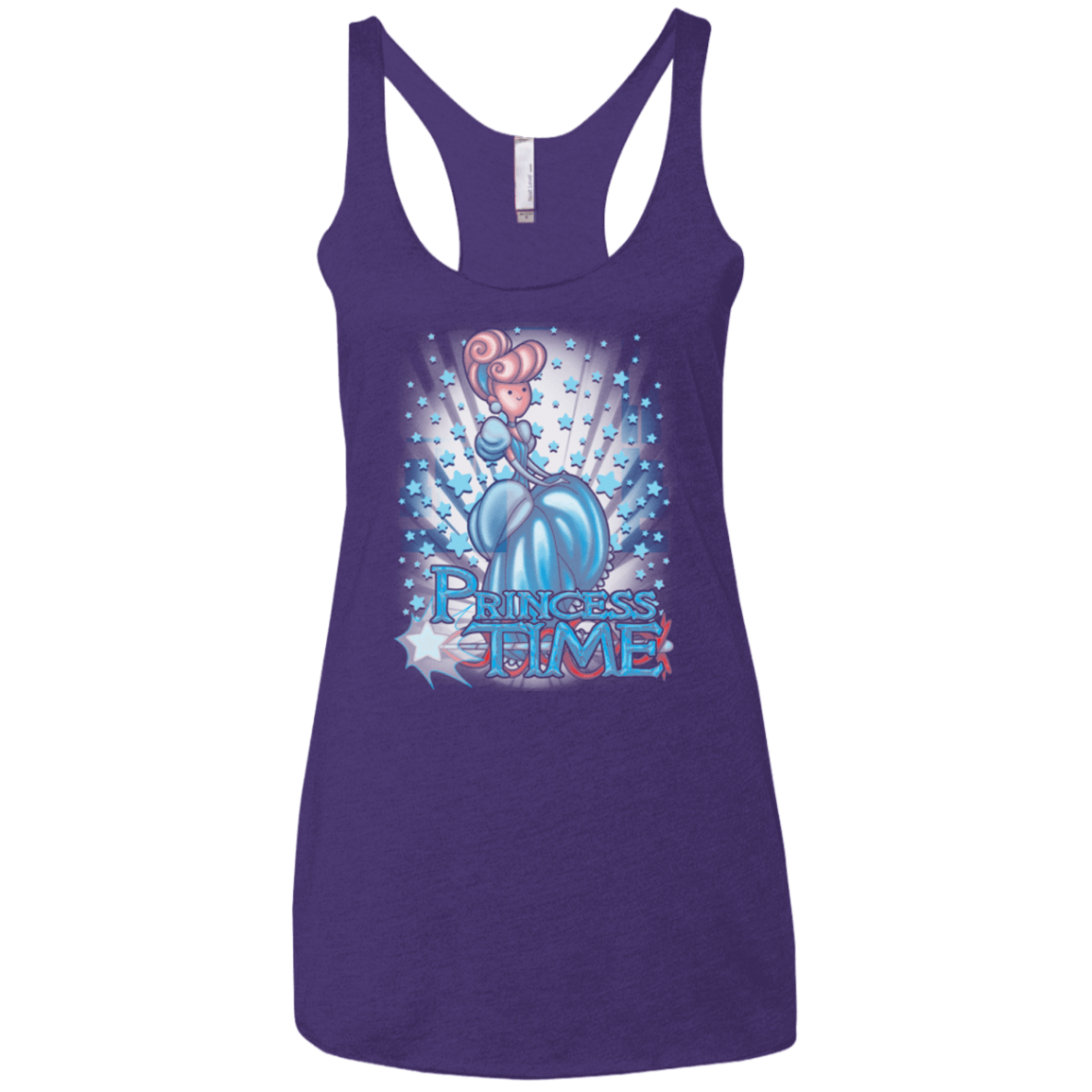 T-Shirts Purple / X-Small Princess Time Cinderella Women's Triblend Racerback Tank