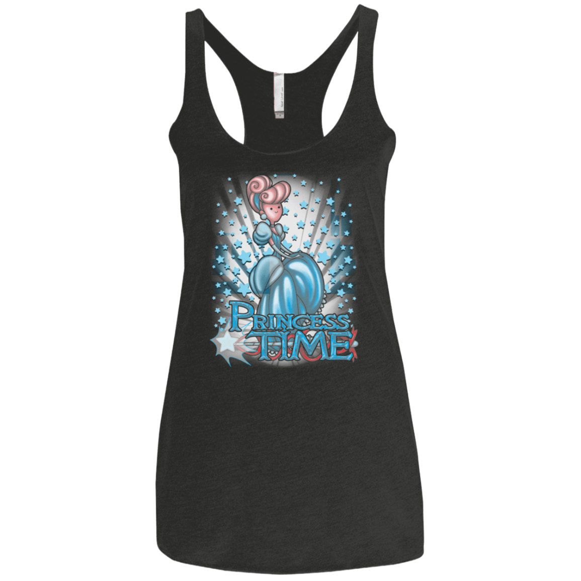 T-Shirts Vintage Black / X-Small Princess Time Cinderella Women's Triblend Racerback Tank