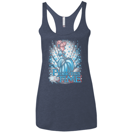 T-Shirts Vintage Navy / X-Small Princess Time Cinderella Women's Triblend Racerback Tank