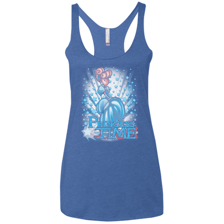 T-Shirts Vintage Royal / X-Small Princess Time Cinderella Women's Triblend Racerback Tank