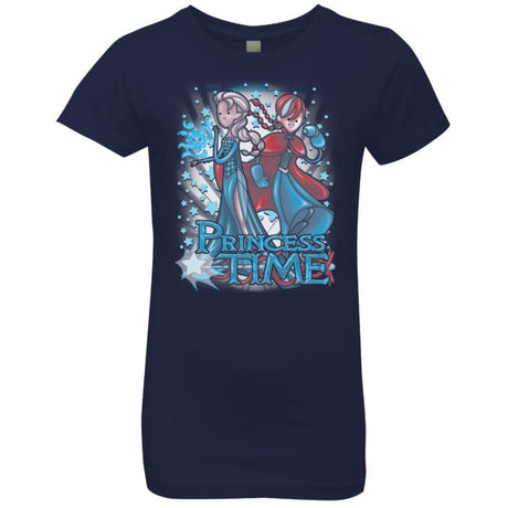 T-Shirts Midnight Navy / YXS Princess Time Elsa Anna Girls Premium T-Shirt