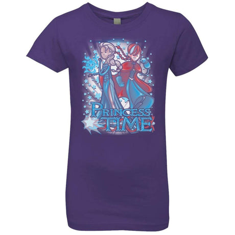 T-Shirts Purple Rush / YXS Princess Time Elsa Anna Girls Premium T-Shirt