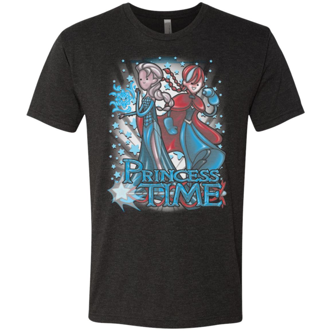 T-Shirts Vintage Black / Small Princess Time Elsa Anna Men's Triblend T-Shirt