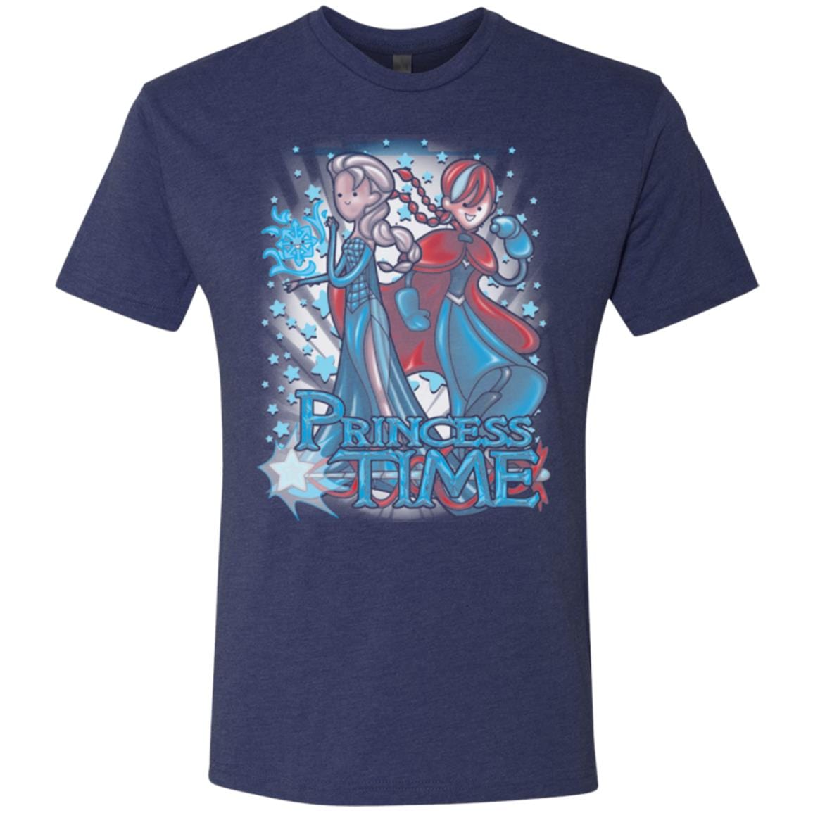 T-Shirts Vintage Navy / Small Princess Time Elsa Anna Men's Triblend T-Shirt