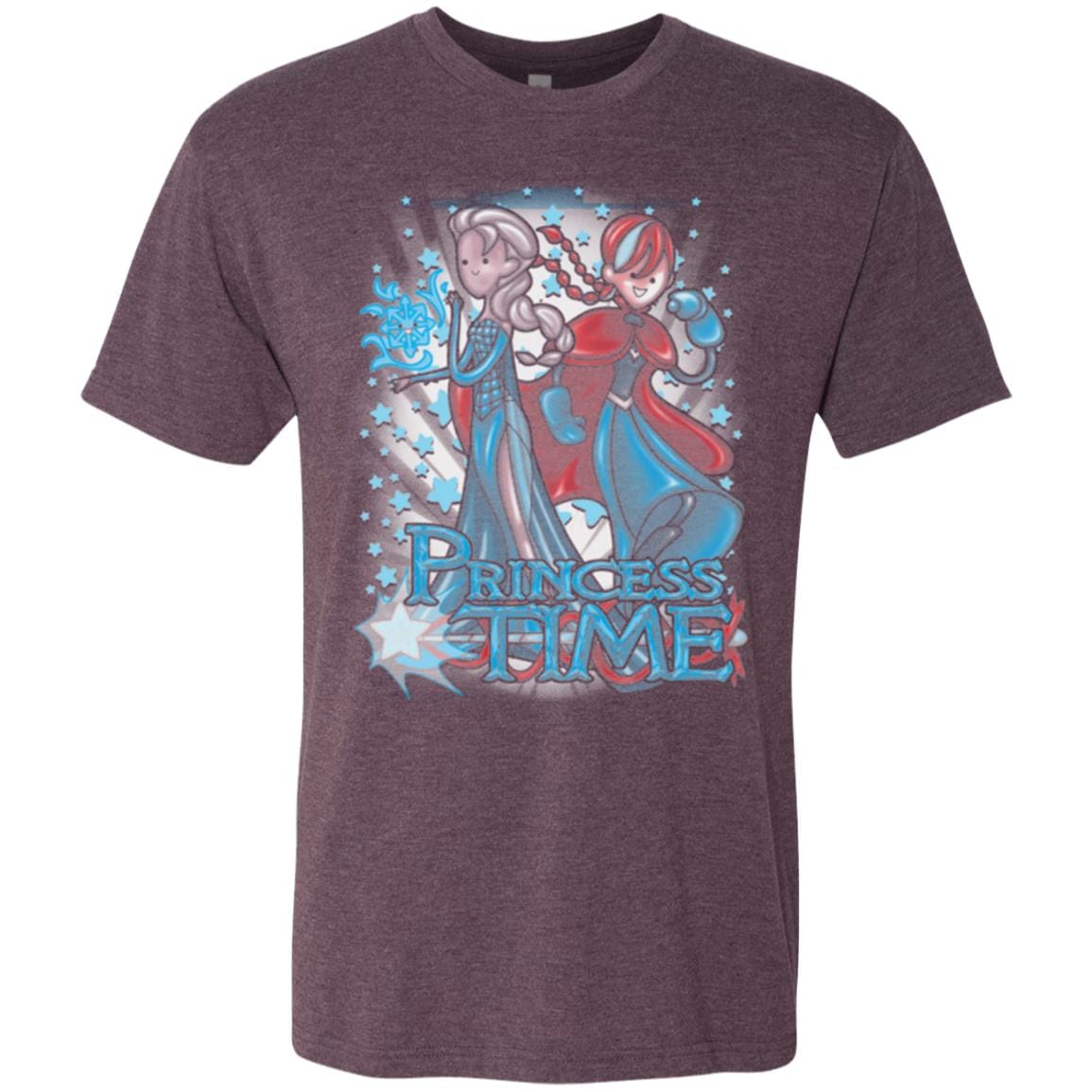 T-Shirts Vintage Purple / Small Princess Time Elsa Anna Men's Triblend T-Shirt