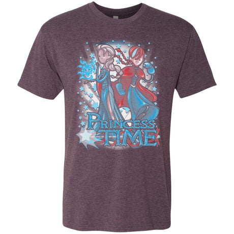 T-Shirts Vintage Purple / Small Princess Time Elsa Anna Men's Triblend T-Shirt