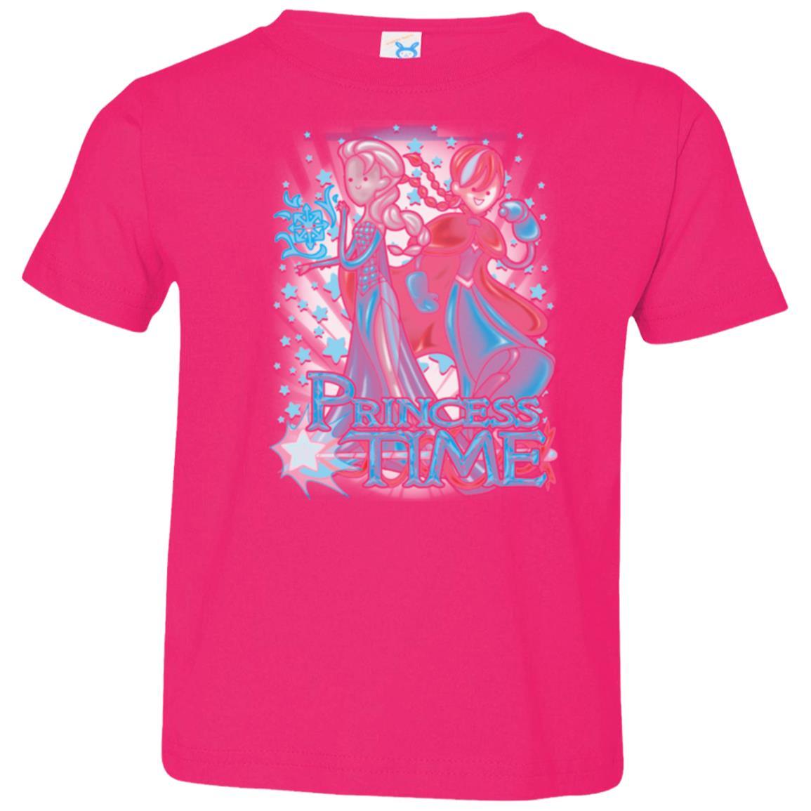 T-Shirts Hot Pink / 2T Princess Time Elsa Anna Toddler Premium T-Shirt