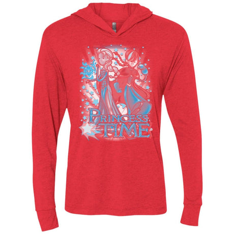 T-Shirts Vintage Red / X-Small Princess Time Elsa Anna Triblend Long Sleeve Hoodie Tee