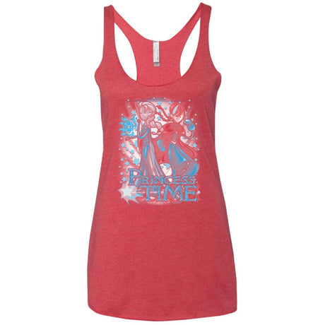 T-Shirts Vintage Red / X-Small Princess Time Elsa Anna Women's Triblend Racerback Tank
