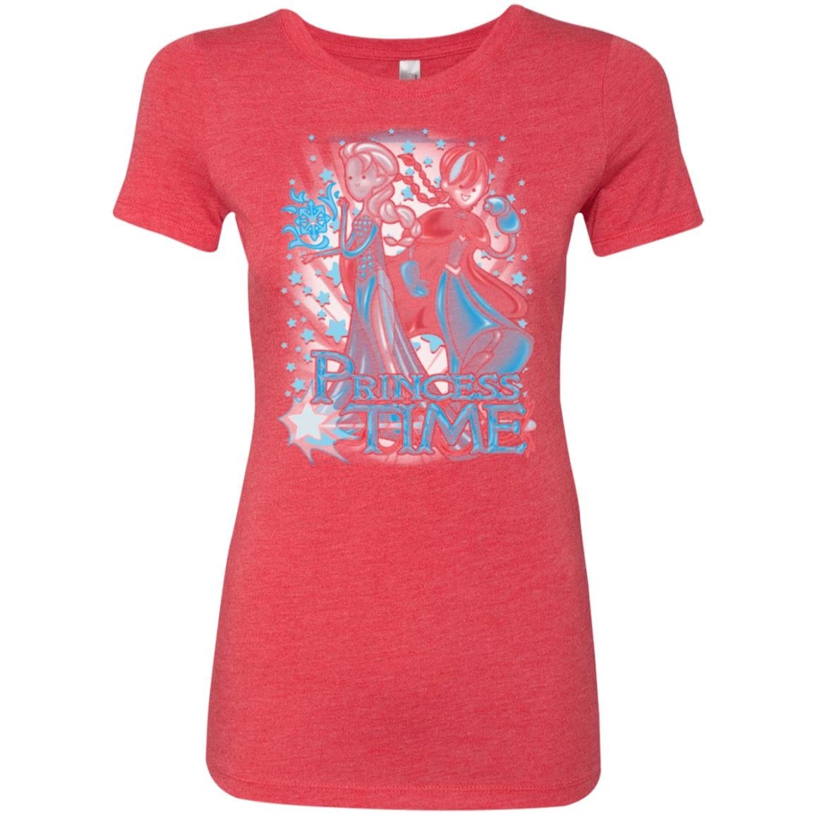 T-Shirts Vintage Red / Small Princess Time Elsa Anna Women's Triblend T-Shirt