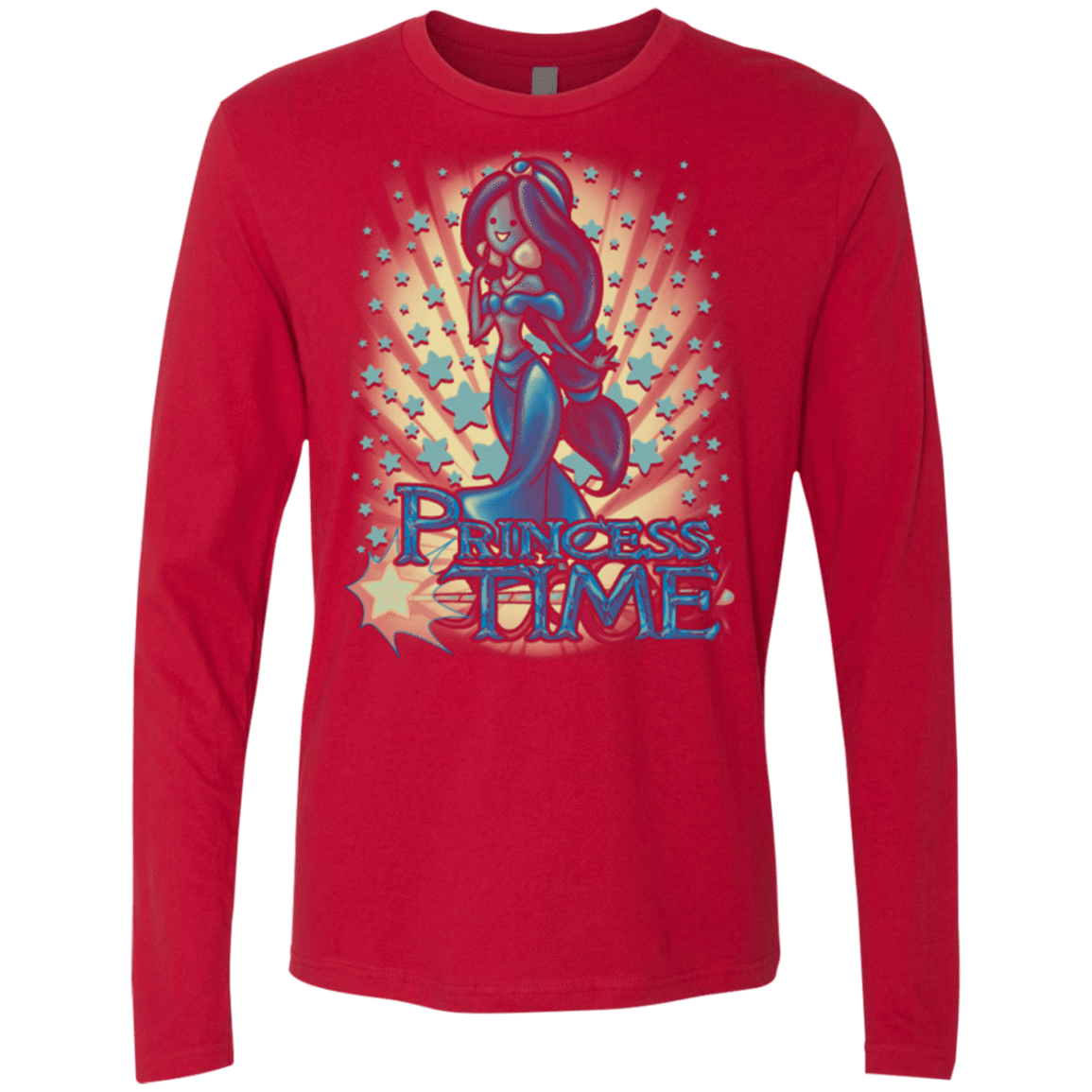 T-Shirts Red / Small Princess Time Jasmine Men's Premium Long Sleeve