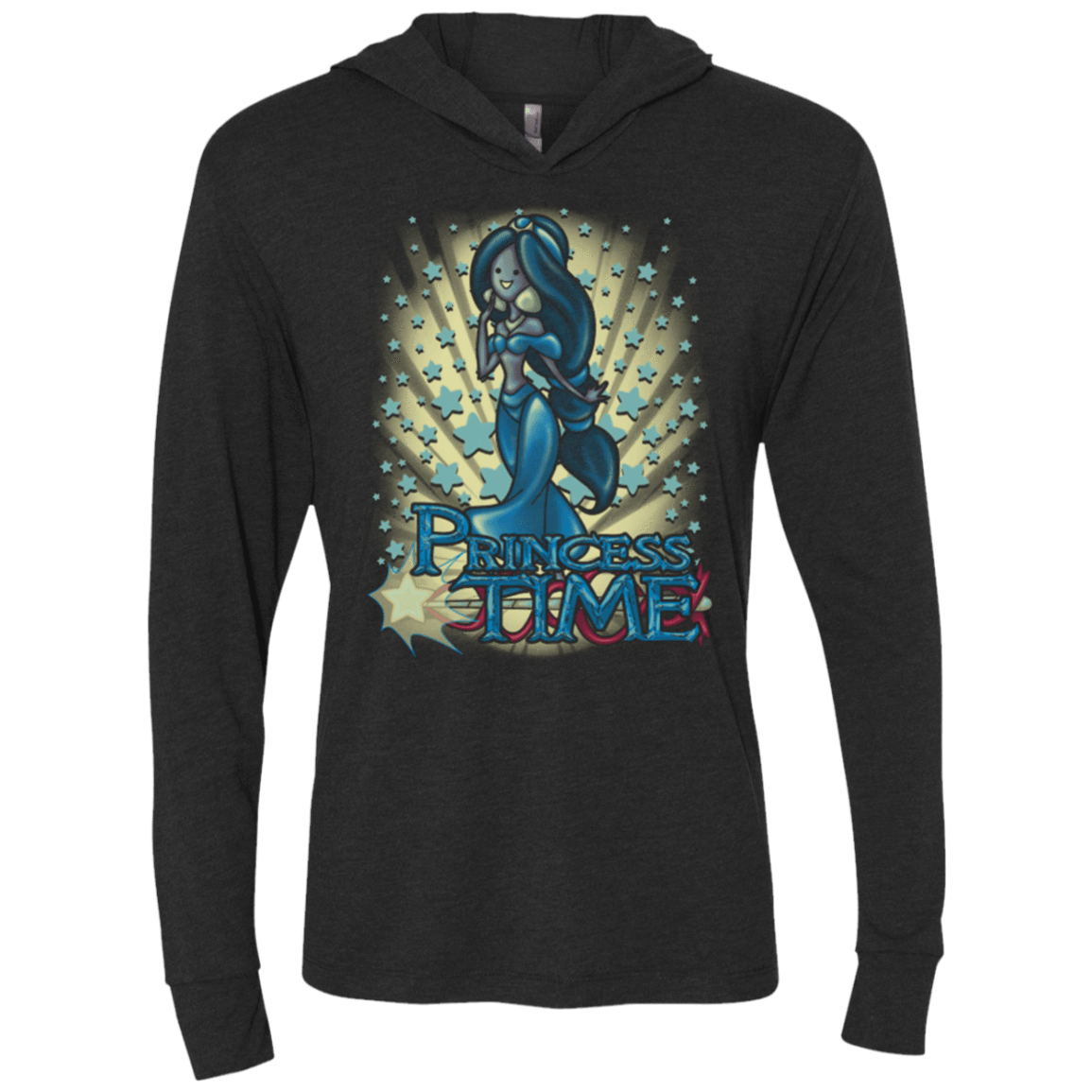 T-Shirts Vintage Black / X-Small Princess Time Jasmine Triblend Long Sleeve Hoodie Tee