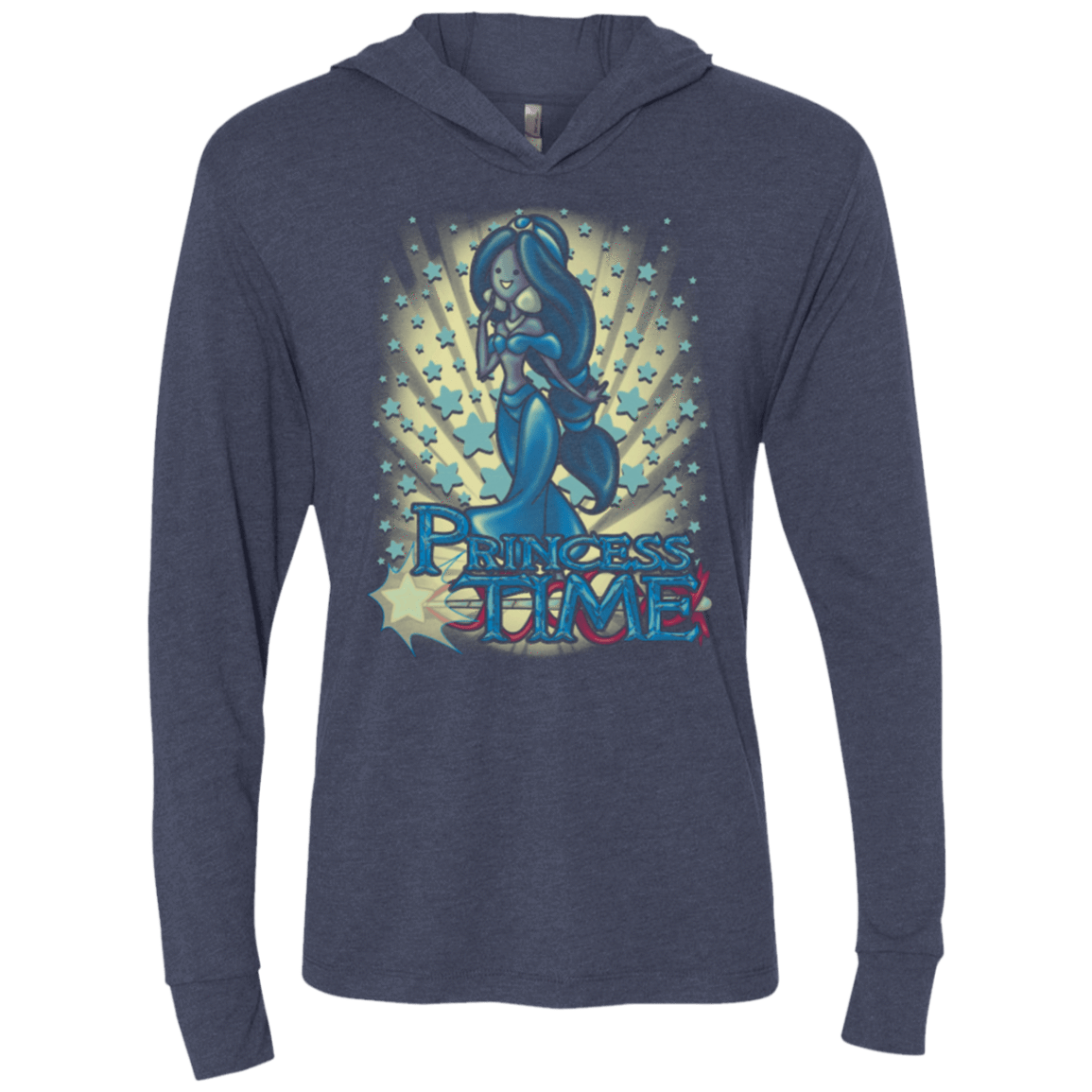 T-Shirts Vintage Navy / X-Small Princess Time Jasmine Triblend Long Sleeve Hoodie Tee