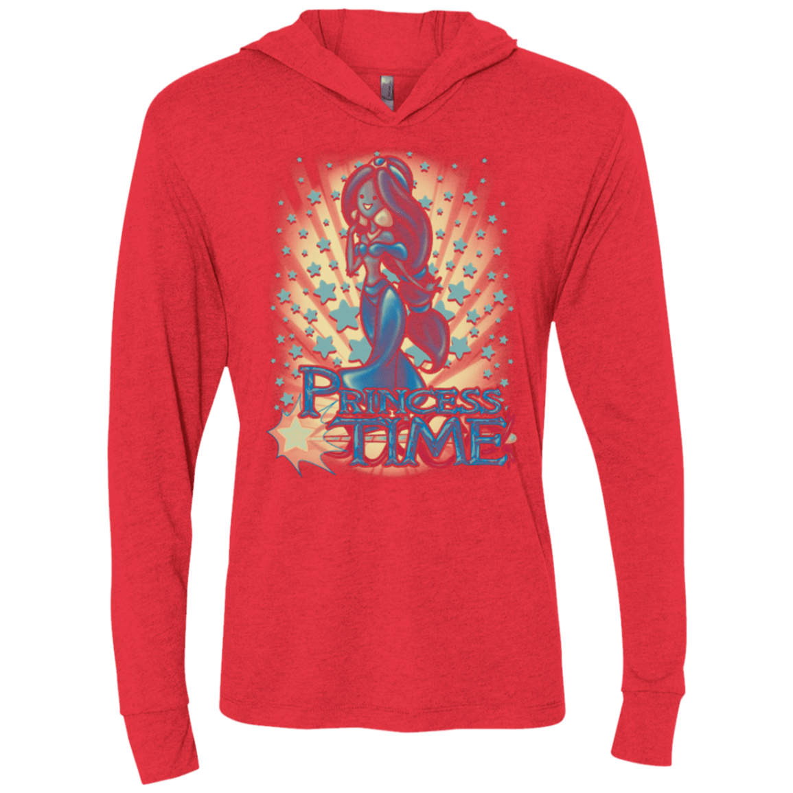 T-Shirts Vintage Red / X-Small Princess Time Jasmine Triblend Long Sleeve Hoodie Tee