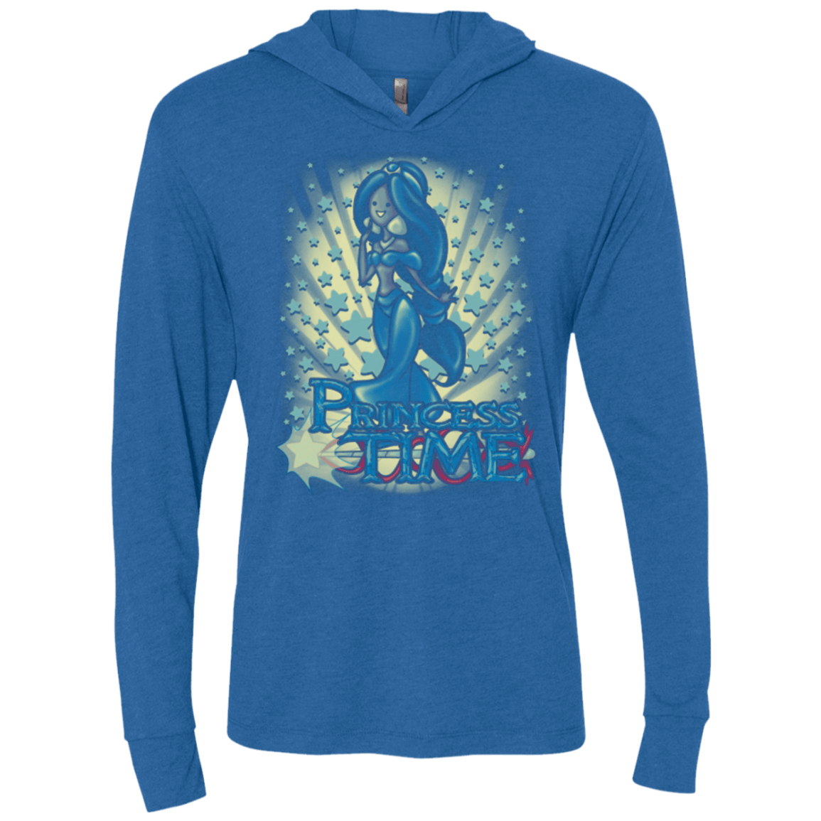 T-Shirts Vintage Royal / X-Small Princess Time Jasmine Triblend Long Sleeve Hoodie Tee