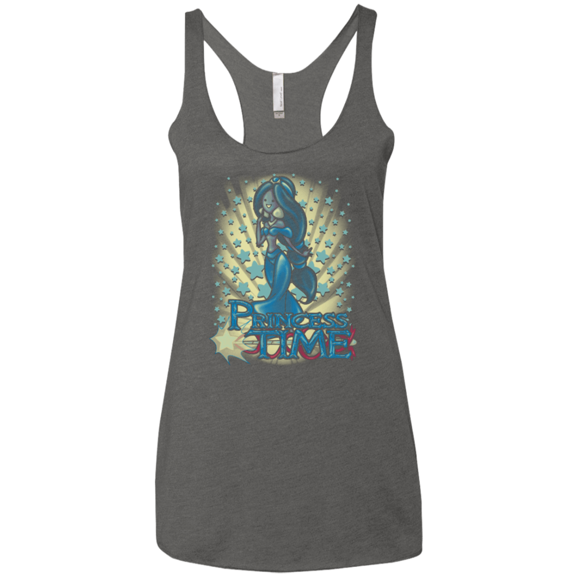 T-Shirts Premium Heather / X-Small Princess Time Jasmine Women's Triblend Racerback Tank
