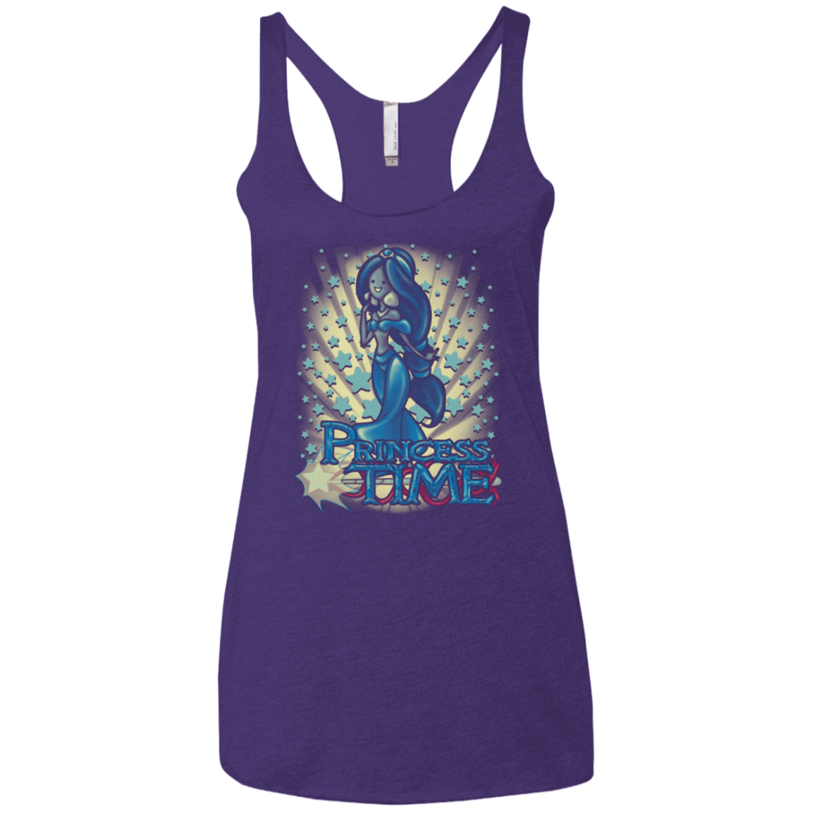 T-Shirts Purple / X-Small Princess Time Jasmine Women's Triblend Racerback Tank