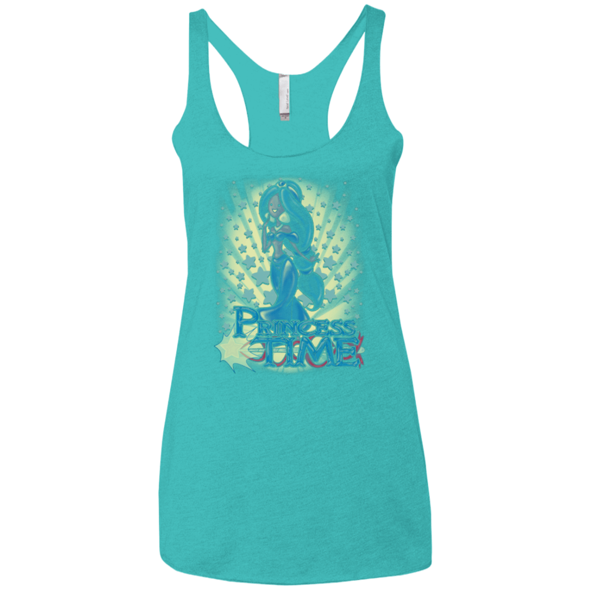 T-Shirts Tahiti Blue / X-Small Princess Time Jasmine Women's Triblend Racerback Tank