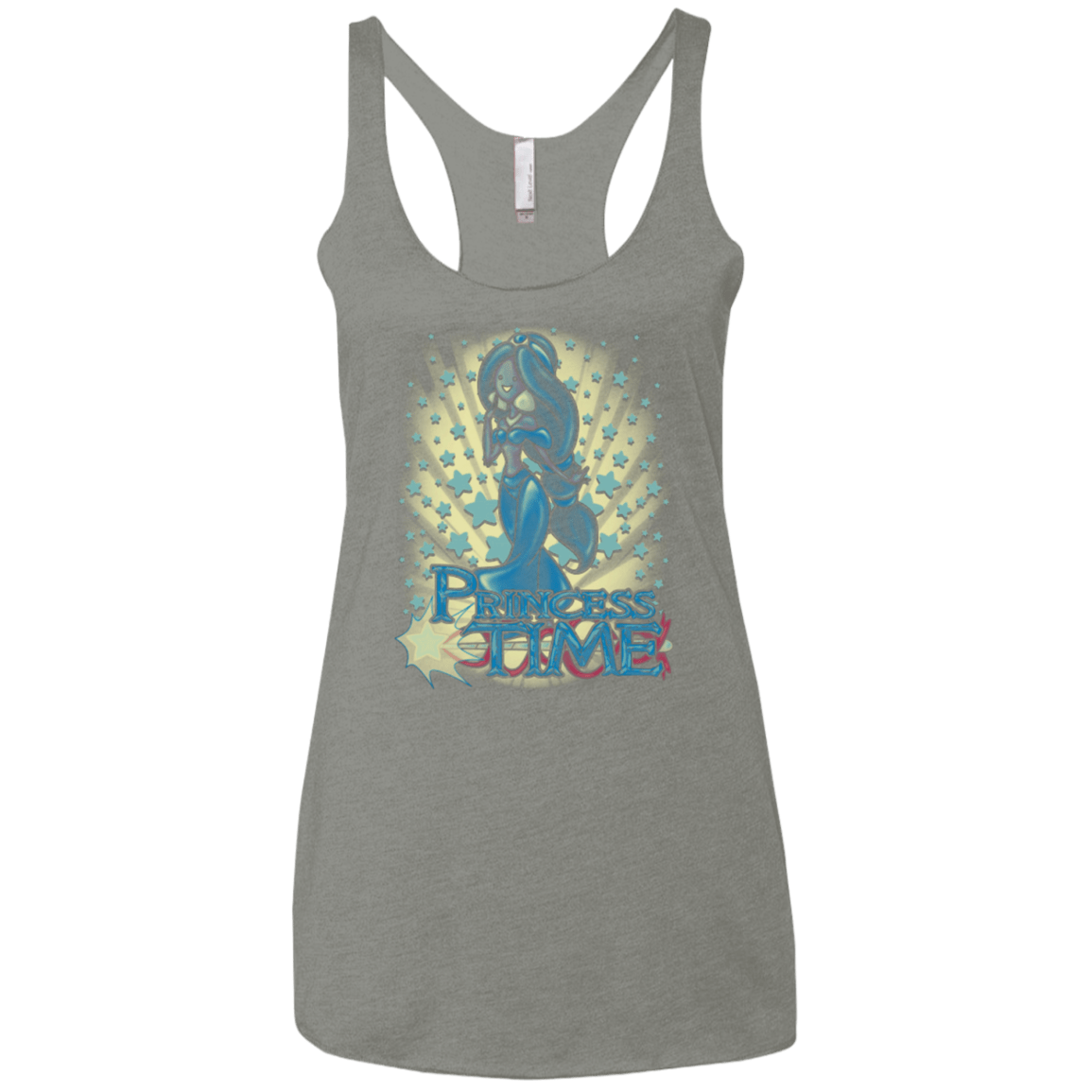 T-Shirts Venetian Grey / X-Small Princess Time Jasmine Women's Triblend Racerback Tank