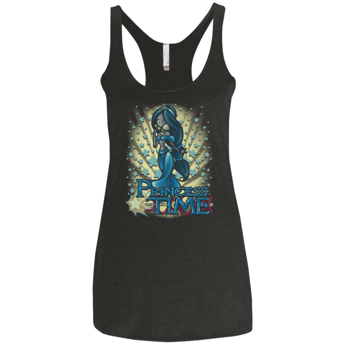 T-Shirts Vintage Black / X-Small Princess Time Jasmine Women's Triblend Racerback Tank
