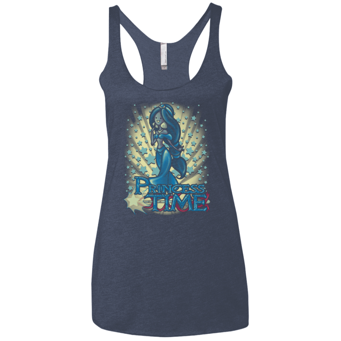 T-Shirts Vintage Navy / X-Small Princess Time Jasmine Women's Triblend Racerback Tank
