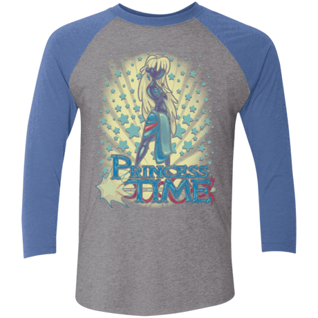 T-Shirts Premium Heather/ Vintage Royal / X-Small Princess Time Kida Men's Triblend 3/4 Sleeve
