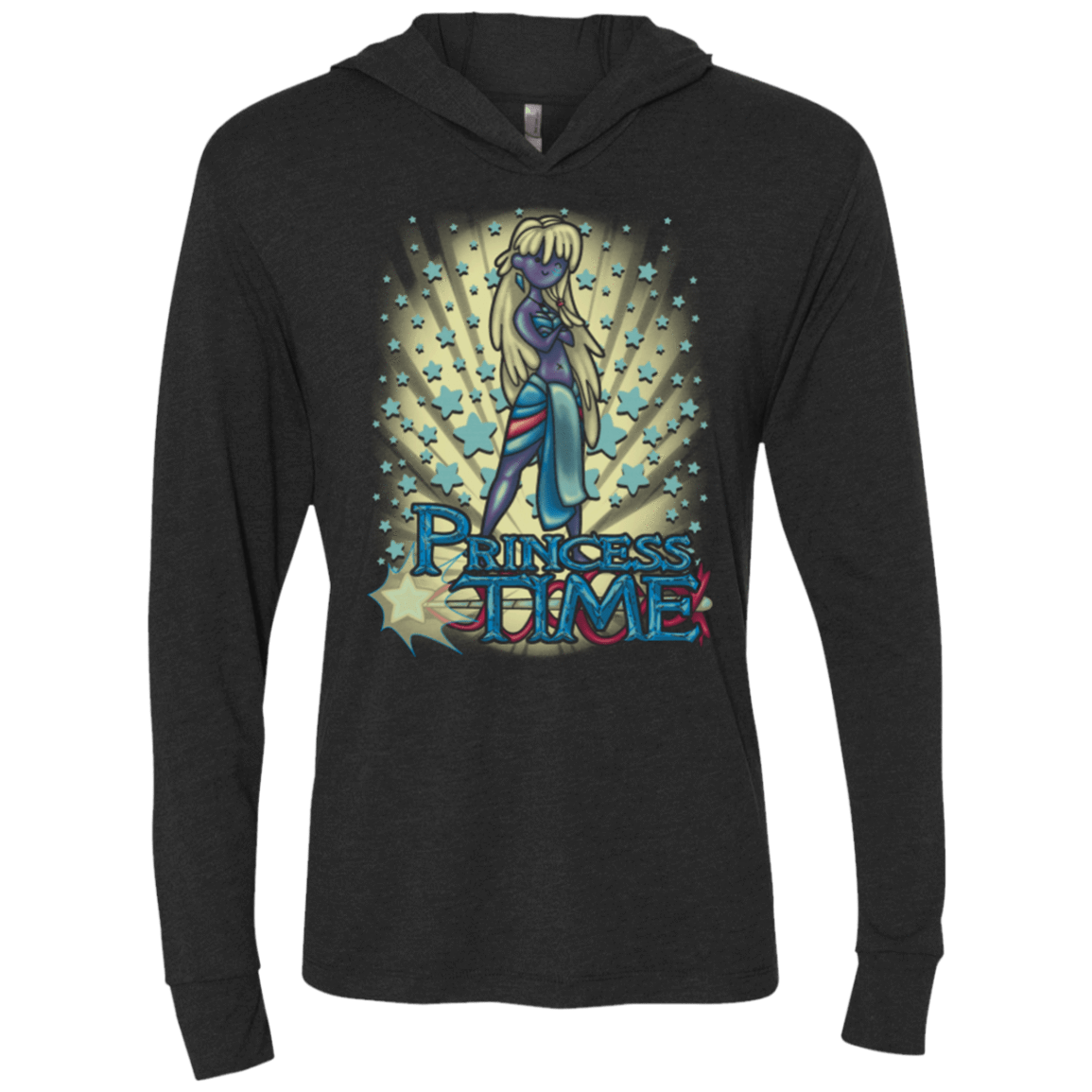 T-Shirts Vintage Black / X-Small Princess Time Kida Triblend Long Sleeve Hoodie Tee