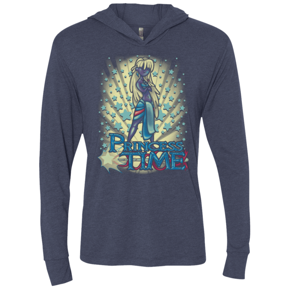 T-Shirts Vintage Navy / X-Small Princess Time Kida Triblend Long Sleeve Hoodie Tee
