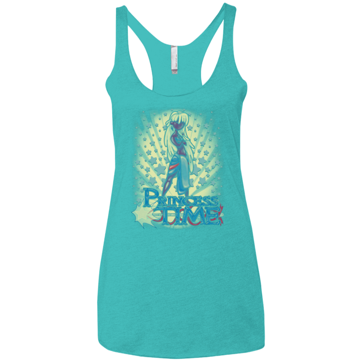T-Shirts Tahiti Blue / X-Small Princess Time Kida Women's Triblend Racerback Tank