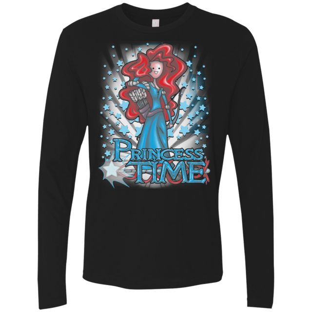 T-Shirts Black / Small Princess Time Merida Men's Premium Long Sleeve