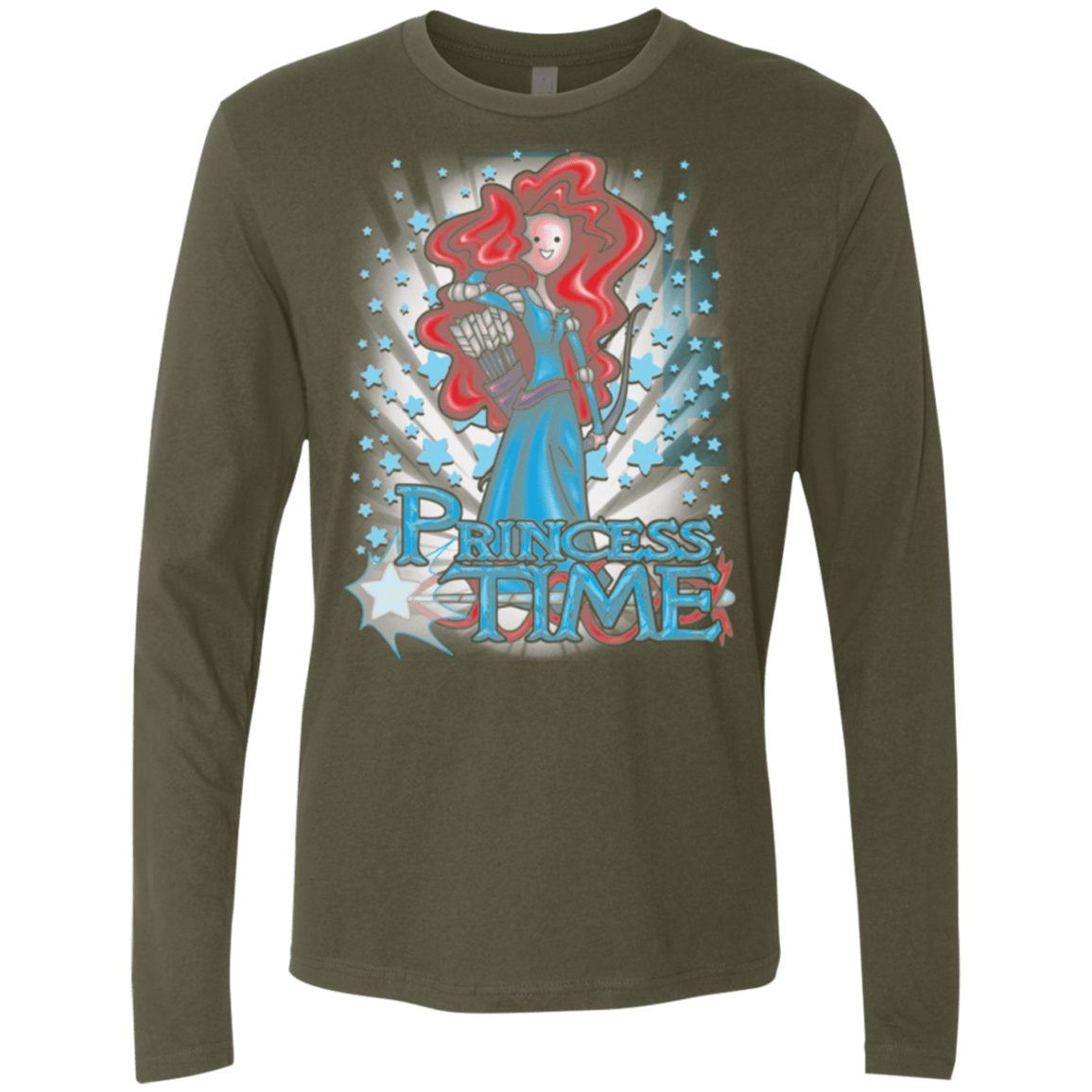 T-Shirts Military Green / Small Princess Time Merida Men's Premium Long Sleeve