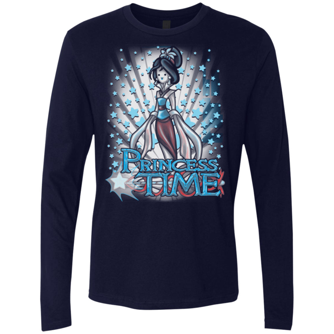 T-Shirts Midnight Navy / Small Princess Time Mulan Men's Premium Long Sleeve