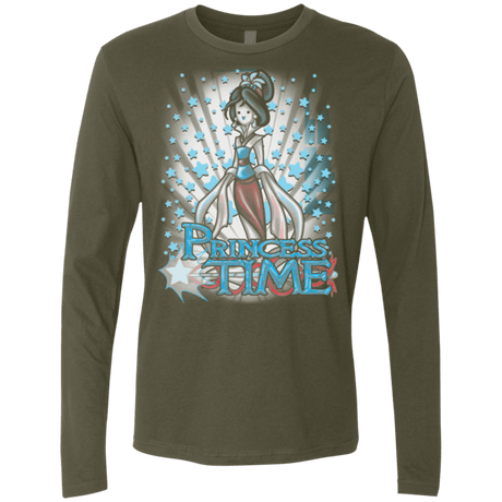 T-Shirts Military Green / Small Princess Time Mulan Men's Premium Long Sleeve