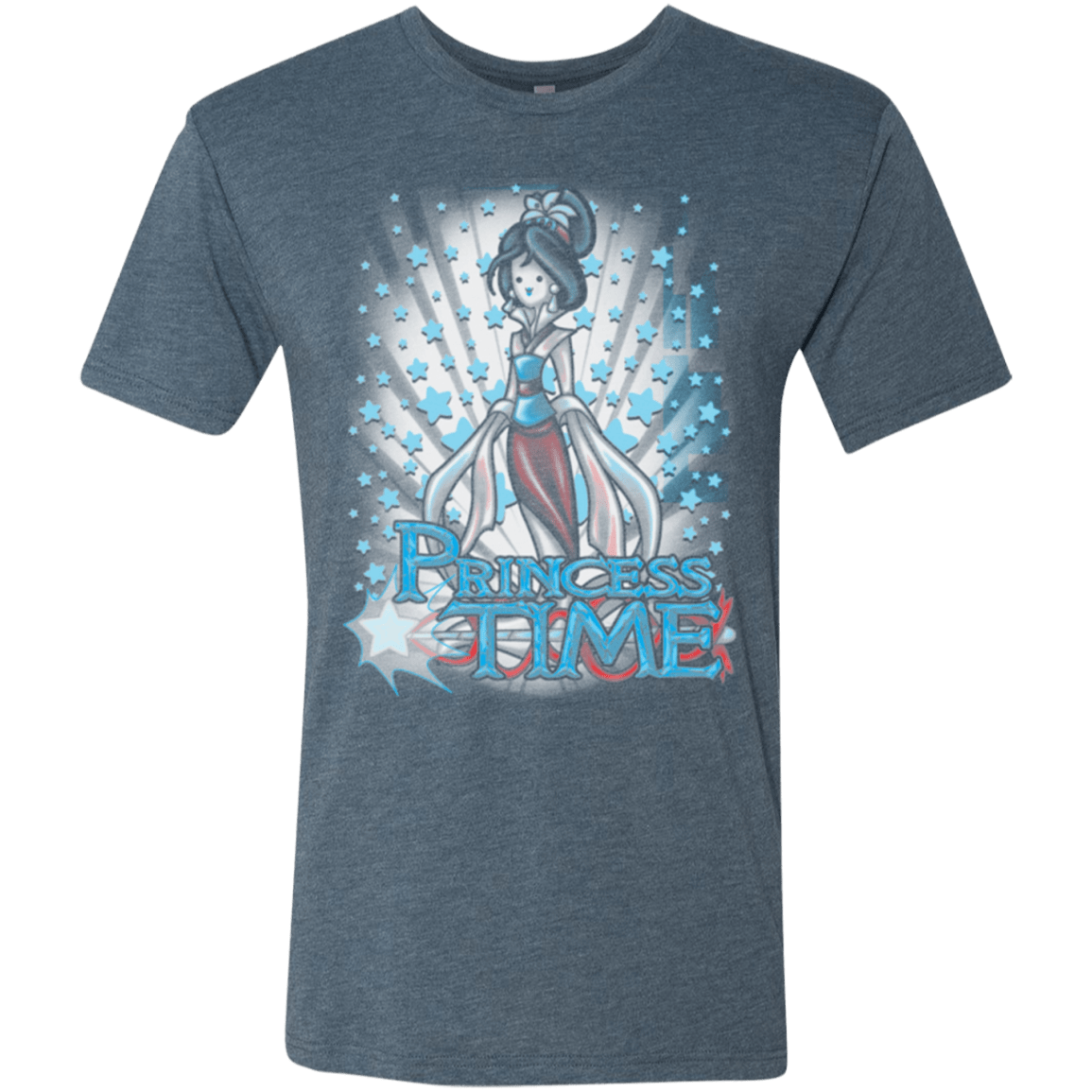 T-Shirts Indigo / Small Princess Time Mulan Men's Triblend T-Shirt