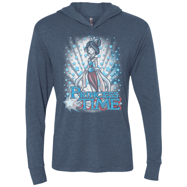 T-Shirts Indigo / X-Small Princess Time Mulan Triblend Long Sleeve Hoodie Tee