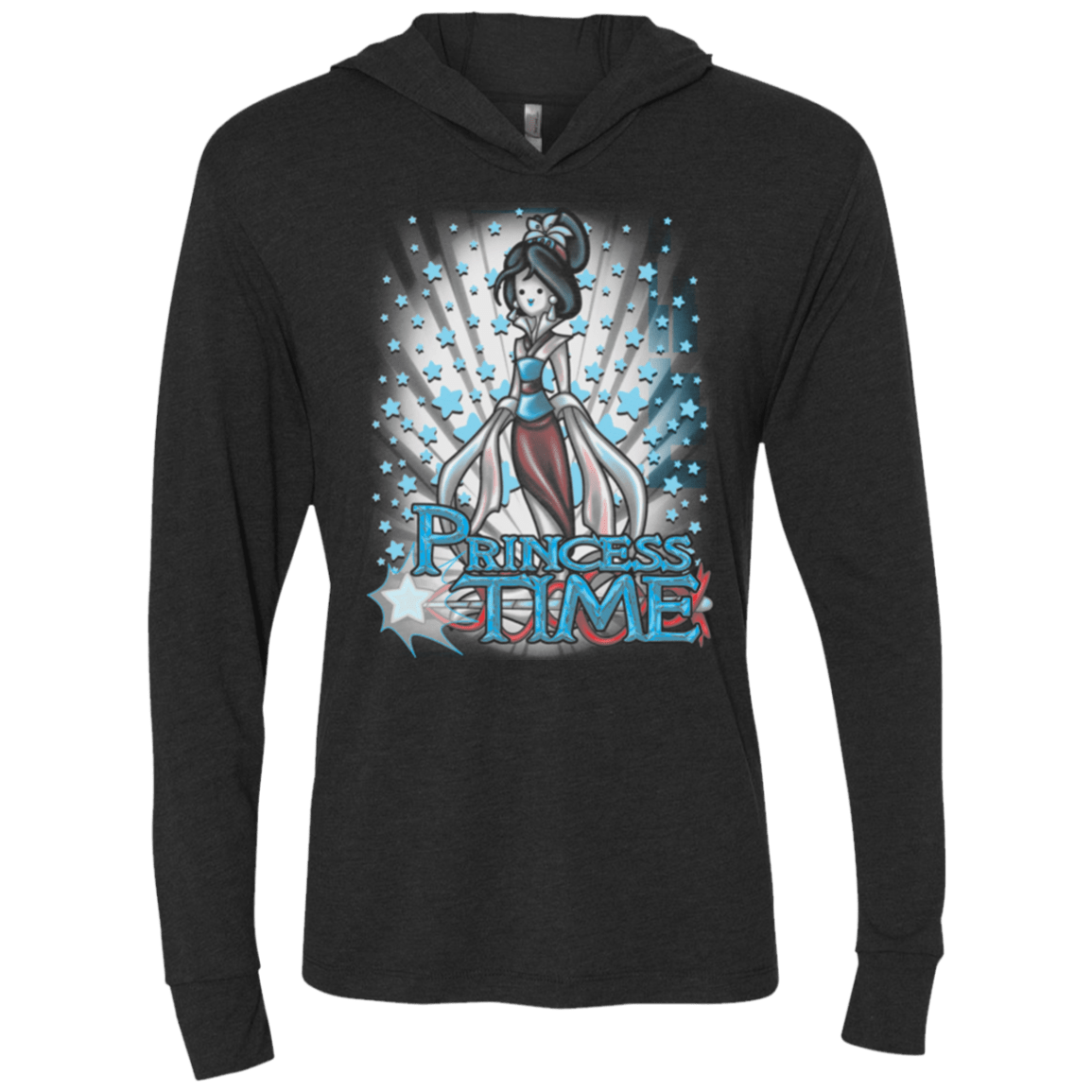 T-Shirts Vintage Black / X-Small Princess Time Mulan Triblend Long Sleeve Hoodie Tee