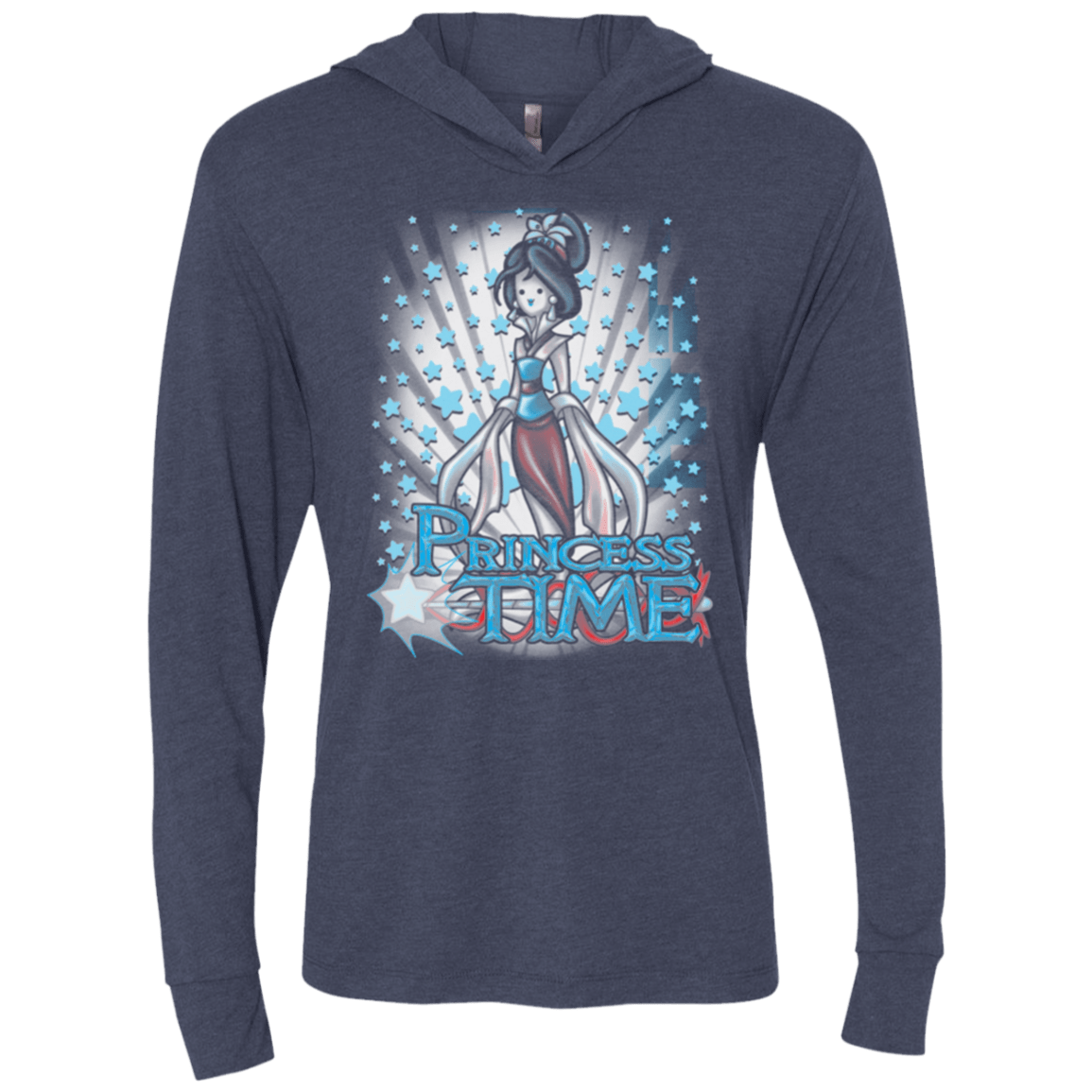 T-Shirts Vintage Navy / X-Small Princess Time Mulan Triblend Long Sleeve Hoodie Tee