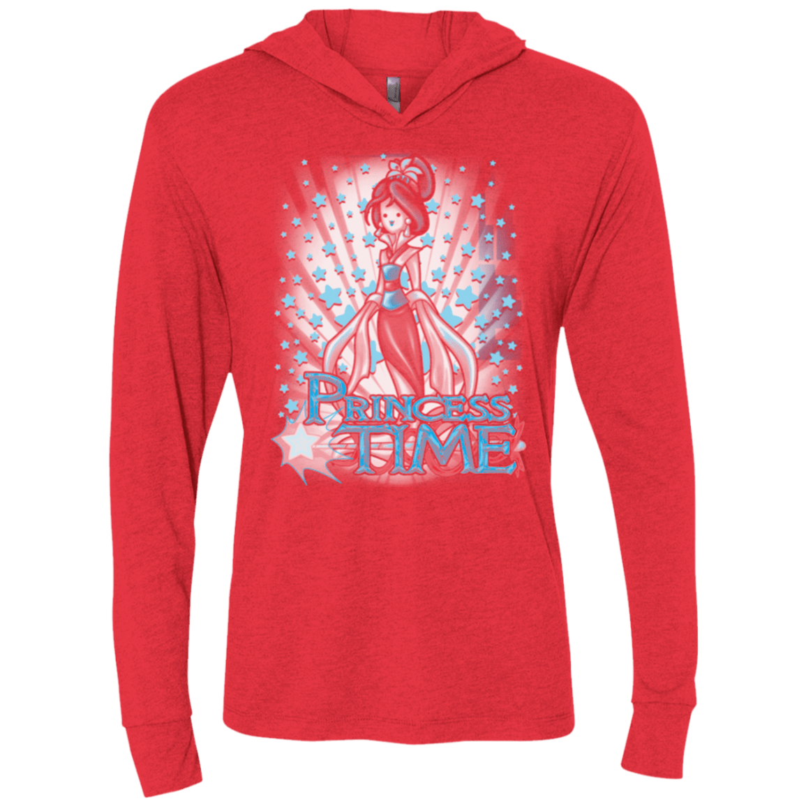 T-Shirts Vintage Red / X-Small Princess Time Mulan Triblend Long Sleeve Hoodie Tee