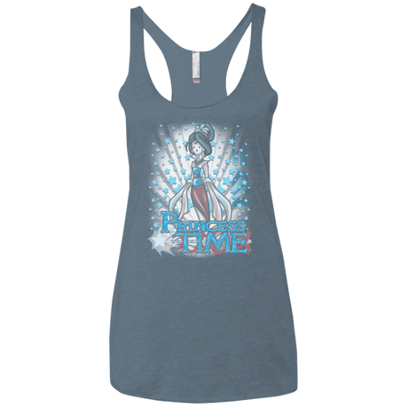 T-Shirts Indigo / X-Small Princess Time Mulan Women's Triblend Racerback Tank