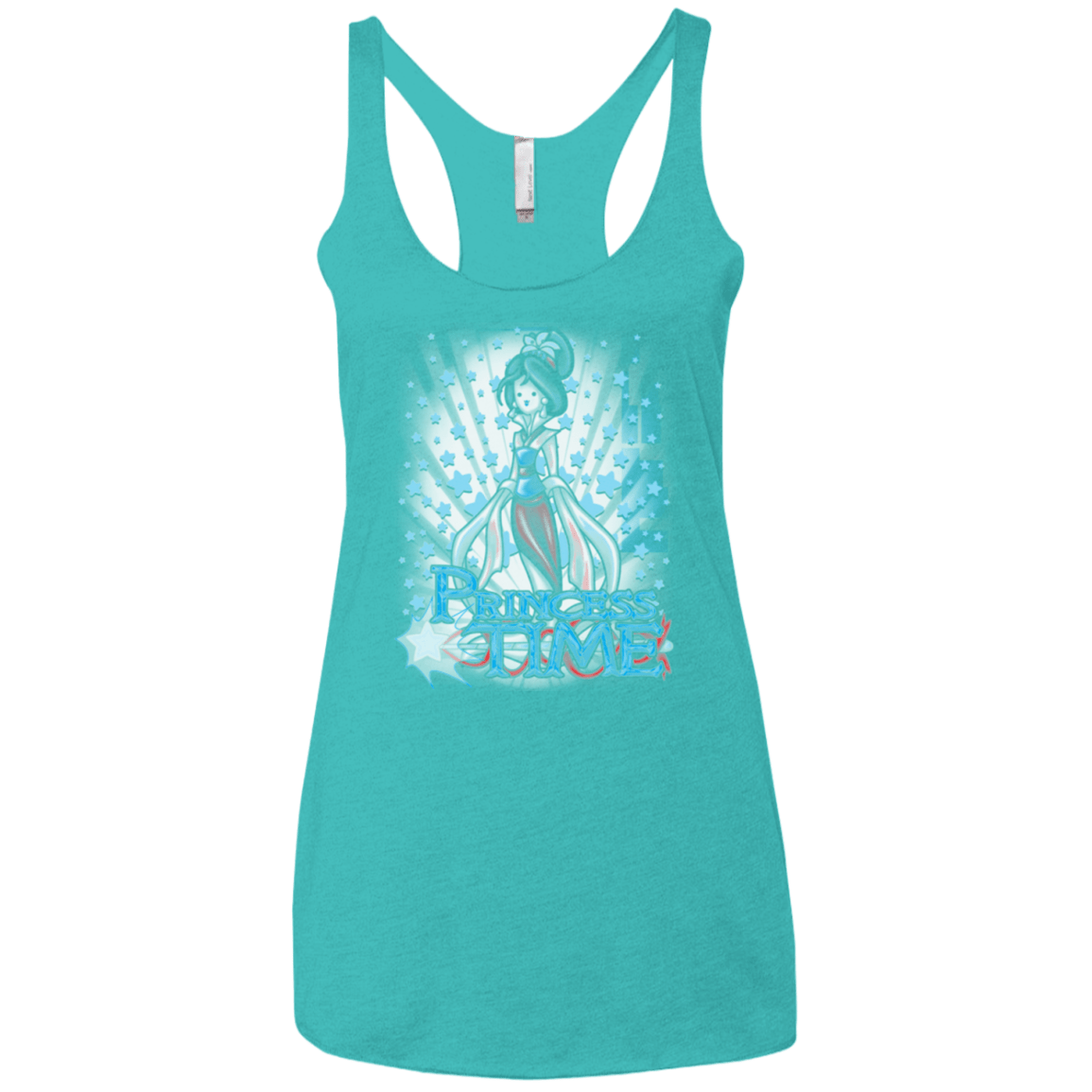 T-Shirts Tahiti Blue / X-Small Princess Time Mulan Women's Triblend Racerback Tank