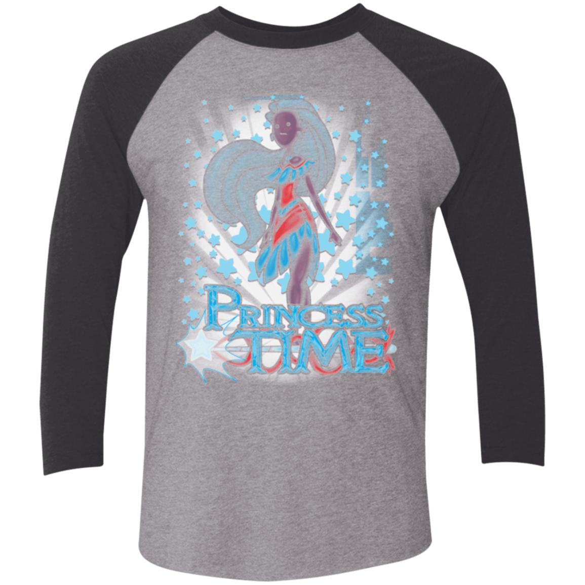 T-Shirts Premium Heather/ Vintage Black / X-Small Princess Time Pocahontas Men's Triblend 3/4 Sleeve
