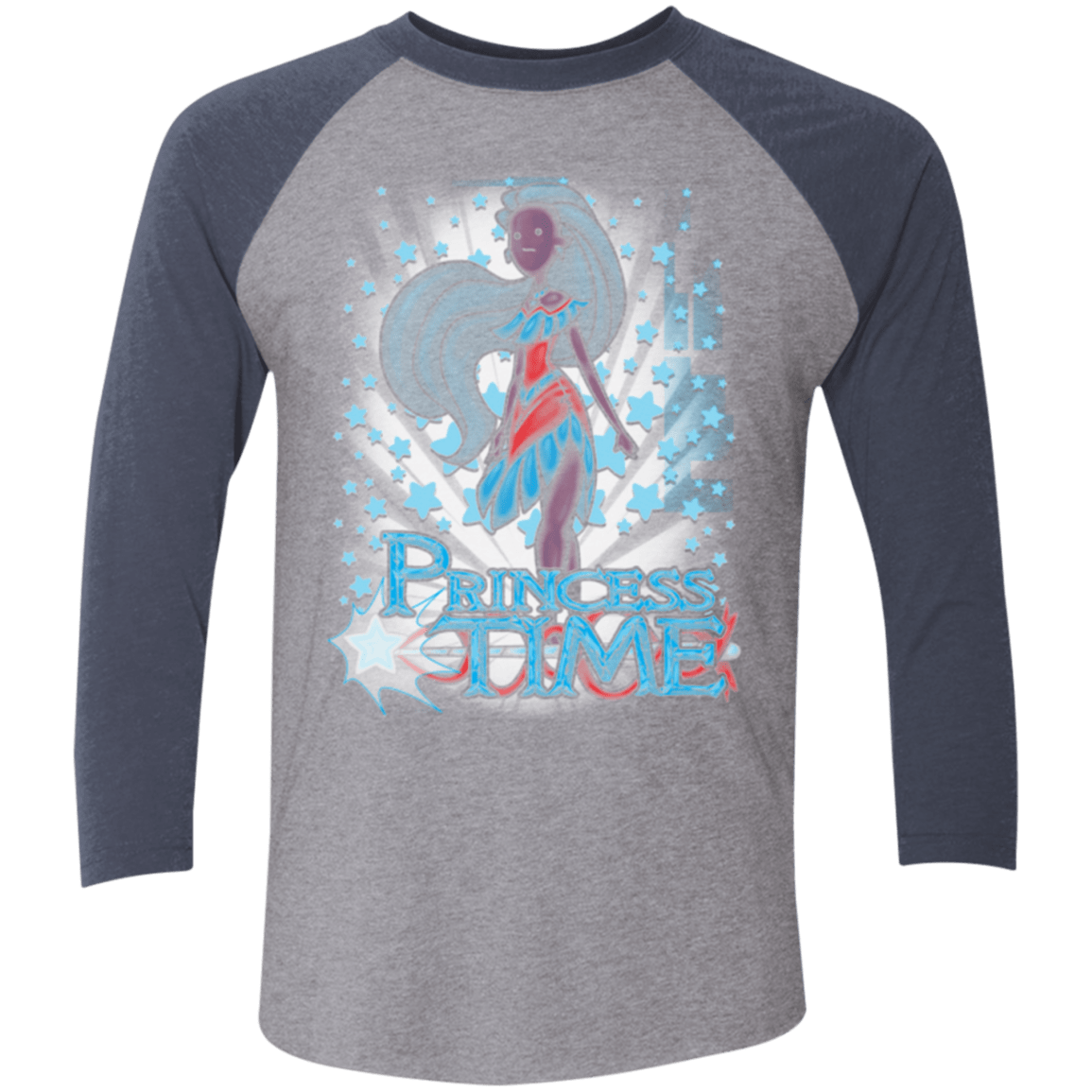T-Shirts Premium Heather/ Vintage Navy / X-Small Princess Time Pocahontas Men's Triblend 3/4 Sleeve