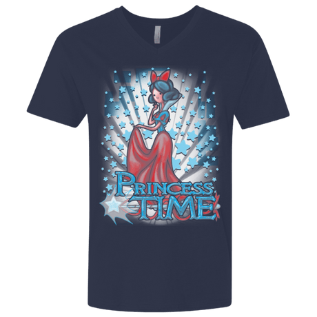 T-Shirts Midnight Navy / X-Small Princess Time Snow White Men's Premium V-Neck