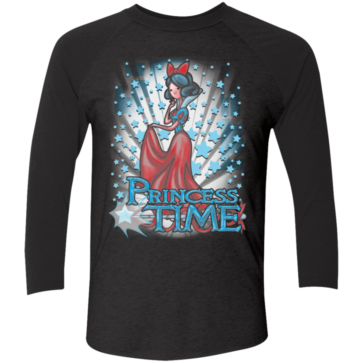 T-Shirts Vintage Black/Vintage Black / X-Small Princess Time Snow White Men's Triblend 3/4 Sleeve