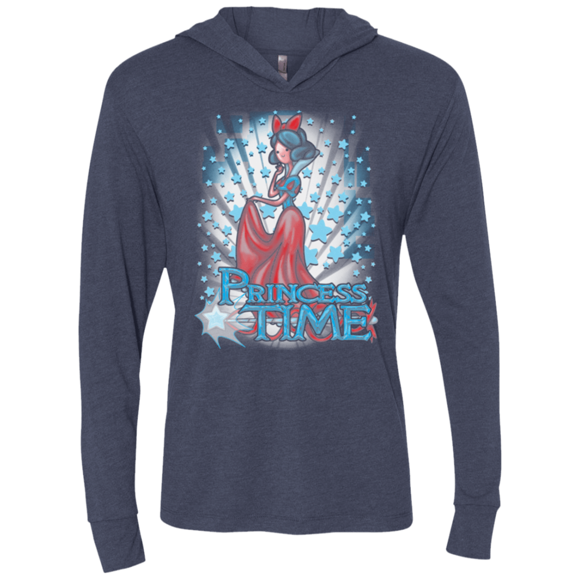 T-Shirts Vintage Navy / X-Small Princess Time Snow White Triblend Long Sleeve Hoodie Tee