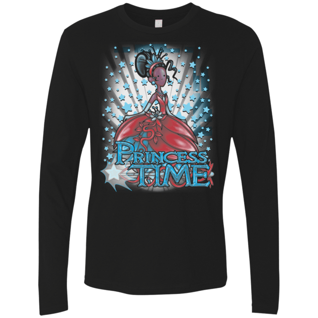 T-Shirts Black / Small Princess Time Tiana Men's Premium Long Sleeve