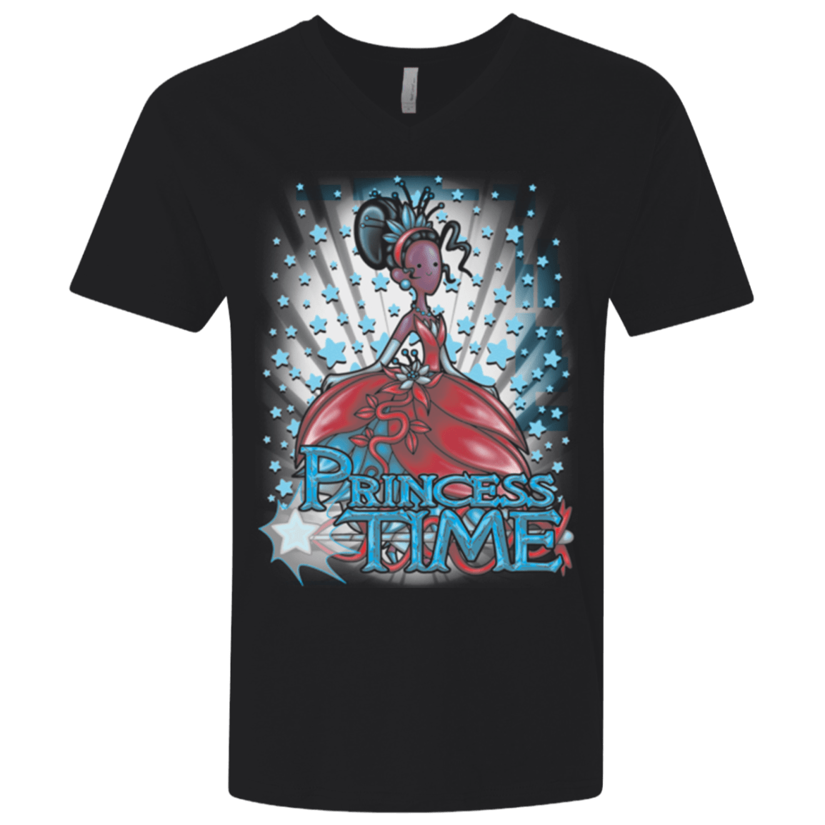 T-Shirts Black / X-Small Princess Time Tiana Men's Premium V-Neck